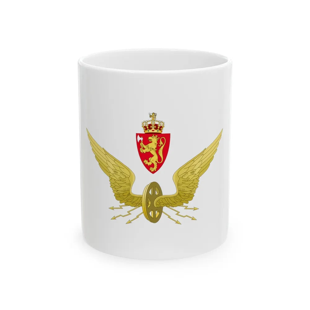 Emblem of the Norwegian State Railways - White Coffee Mug-11oz-Go Mug Yourself