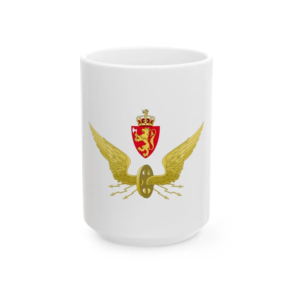 Emblem of the Norwegian State Railways - White Coffee Mug-15oz-Go Mug Yourself