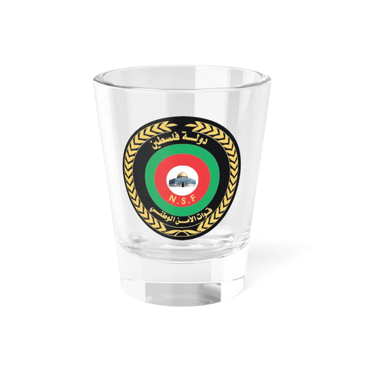 Emblem of the Palestinian National Security Forces (Palestine) (Coat of Arms) Shot Glass 1.5oz 1.5oz - Go Mug Yourself