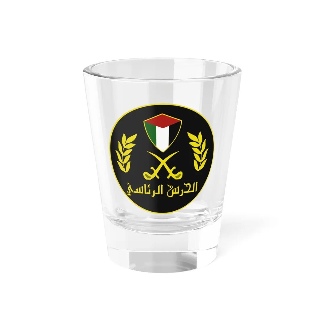 Emblem of the Palestinian Presidential Guard (Palestine) (Coat of Arms) Shot Glass 1.5oz 1.5oz - Go Mug Yourself