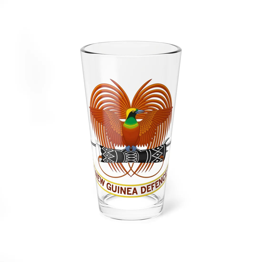 Emblem of the Papua New Guinea Defence Force (Guinea) (Coat of Arms) Pint Glass 16oz 16oz - Go Mug Yourself