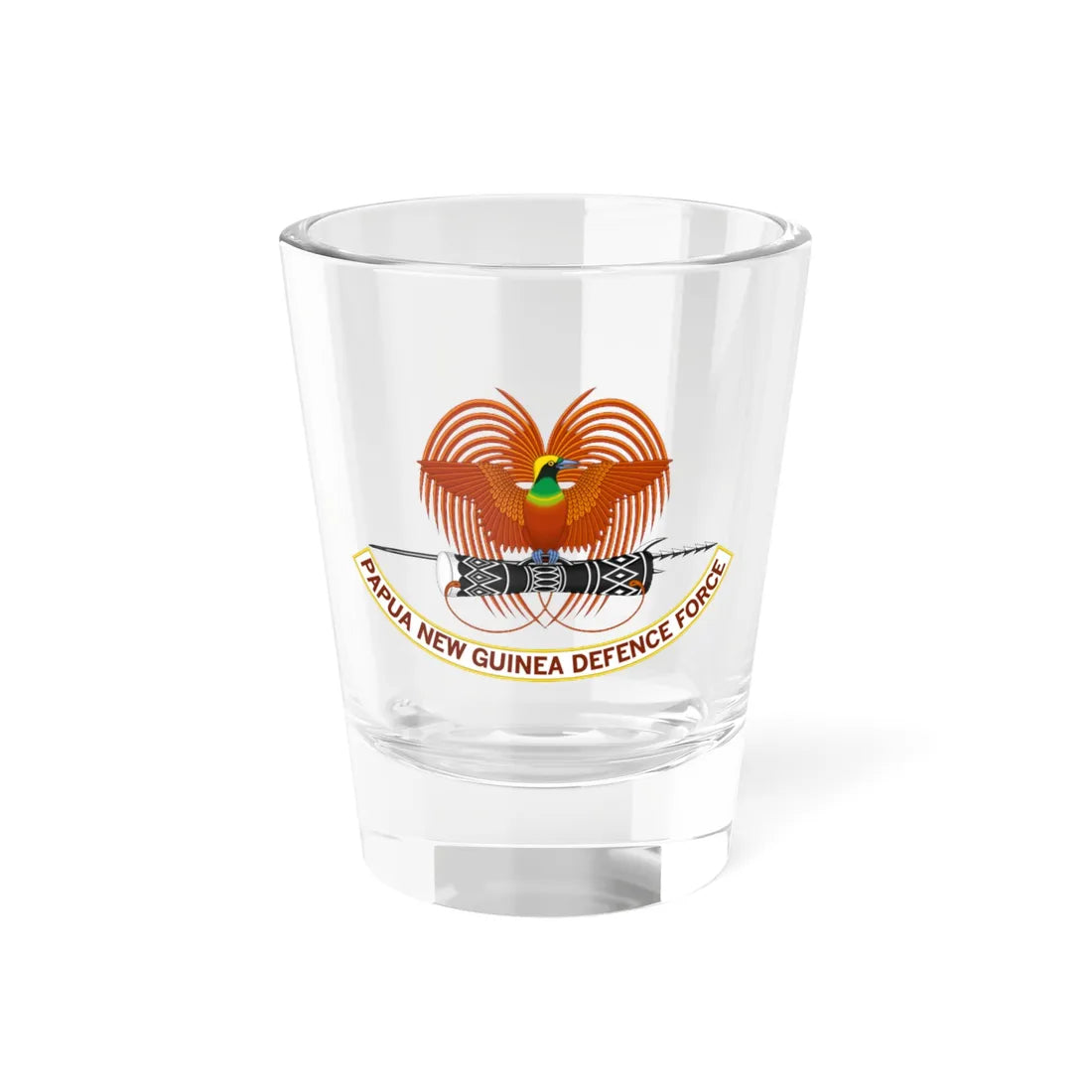 Emblem of the Papua New Guinea Defence Force (Guinea) (Coat of Arms) Shot Glass 1.5oz 1.5oz - Go Mug Yourself