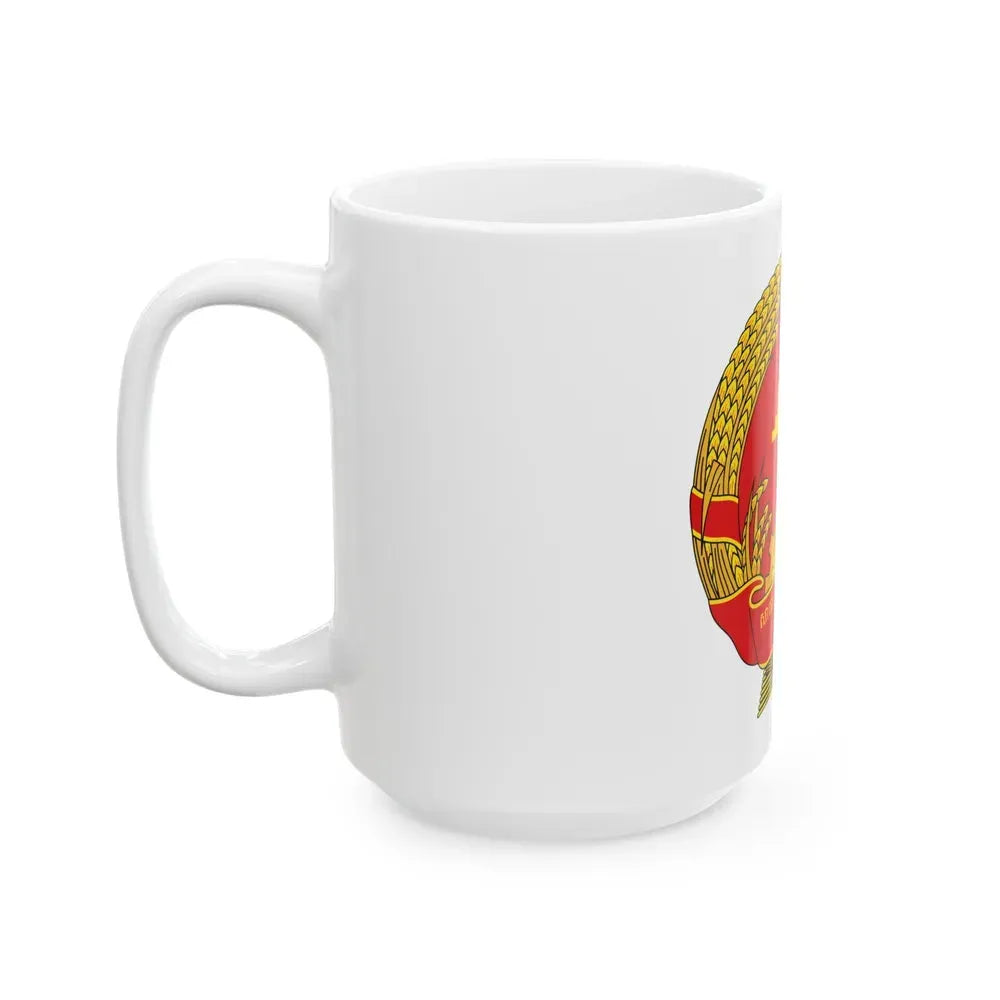 Emblem of the People's Republic of Kampuchea (1981-1989) - White Coffee Mug - Go Mug Yourself
