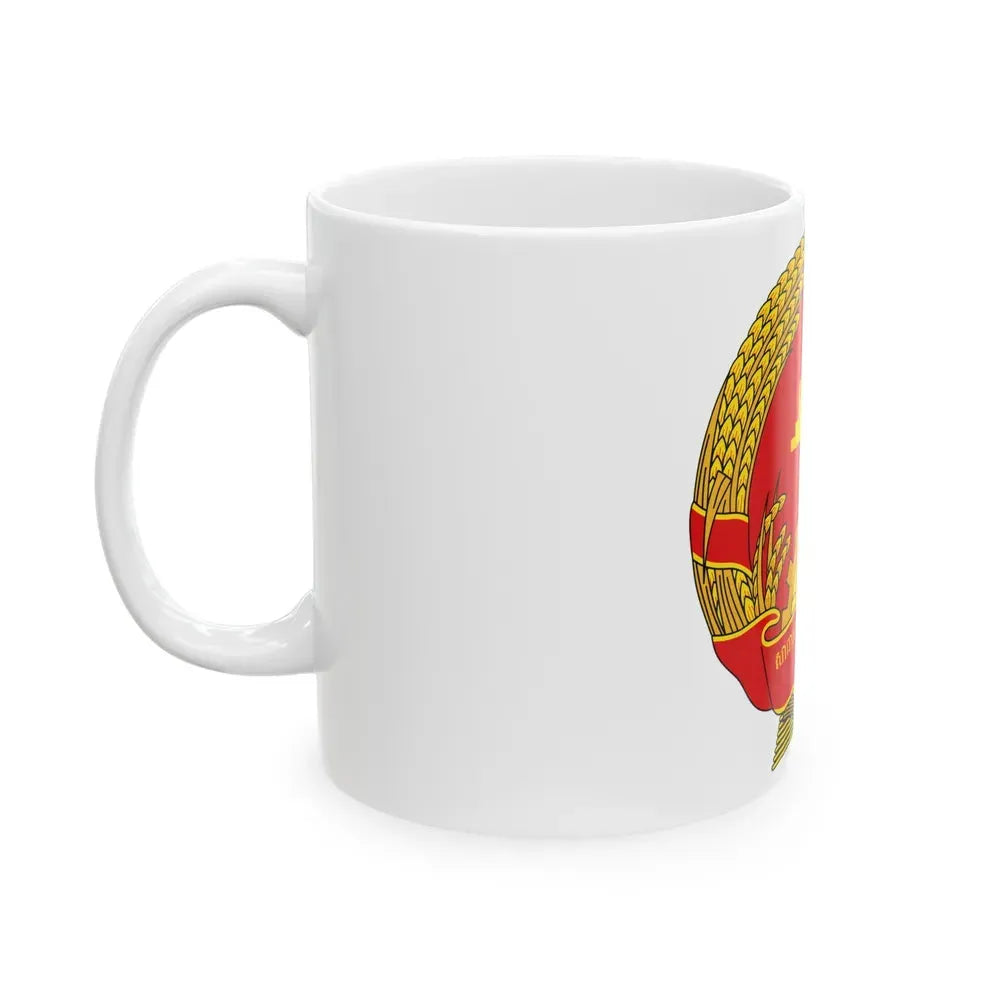 Emblem of the People's Republic of Kampuchea (1981-1989) - White Coffee Mug - Go Mug Yourself