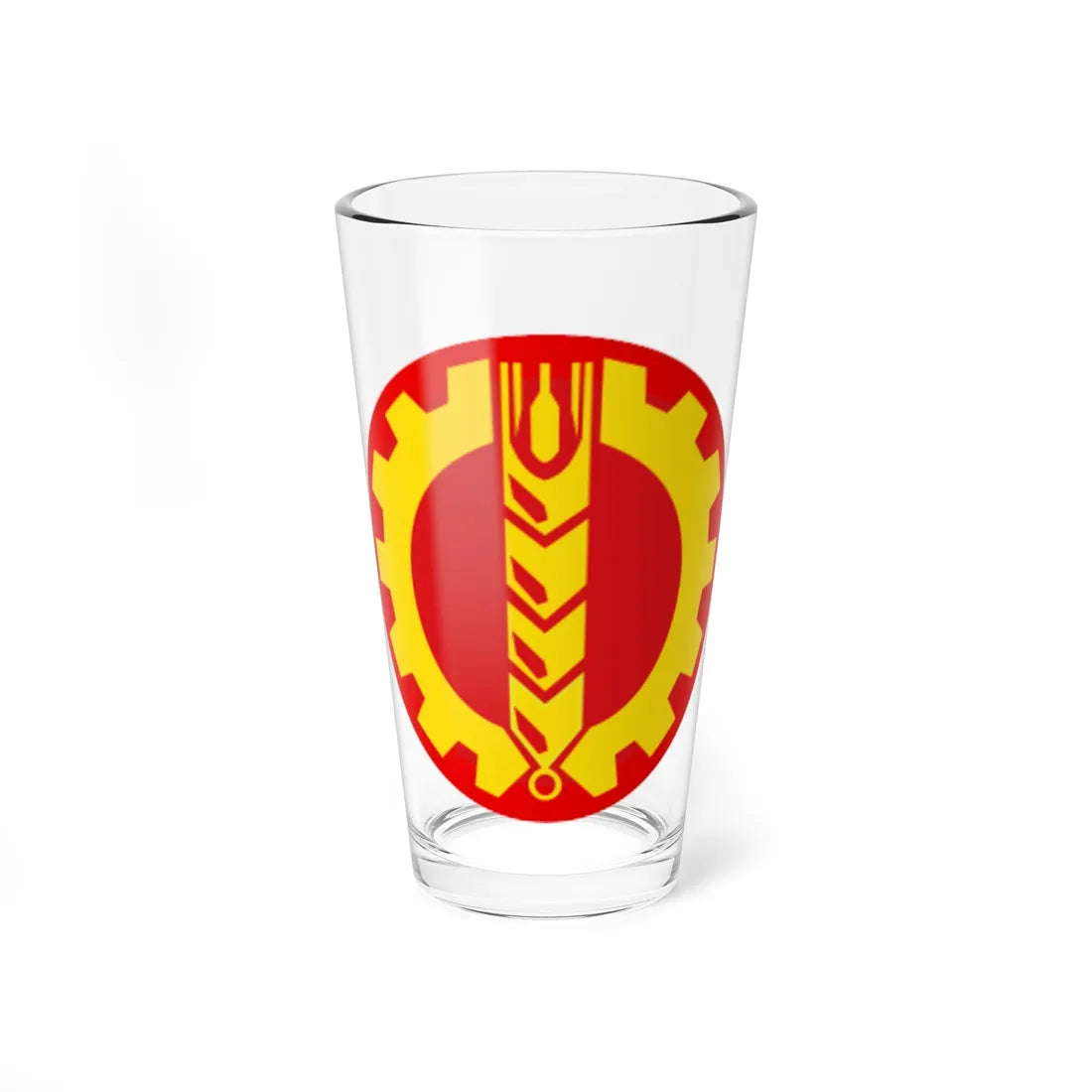 Emblem of the Peoples Democratic Party of Afghanistan (Afghanistan) (Coat of Arms) Pint Glass 16oz 16oz - Go Mug Yourself