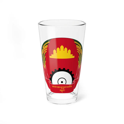 Emblem of the Peoples Republic of Kampuchea 1979-1981 (Cambodia) (Coat of Arms) Pint Glass 16oz 16oz - Go Mug Yourself