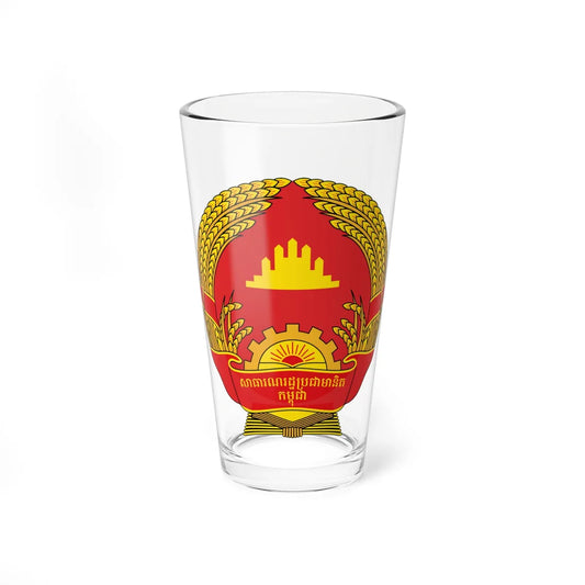 Emblem of the Peoples Republic of Kampuchea 1981-1989 (Cambodia) (Coat of Arms) Pint Glass 16oz 16oz - Go Mug Yourself