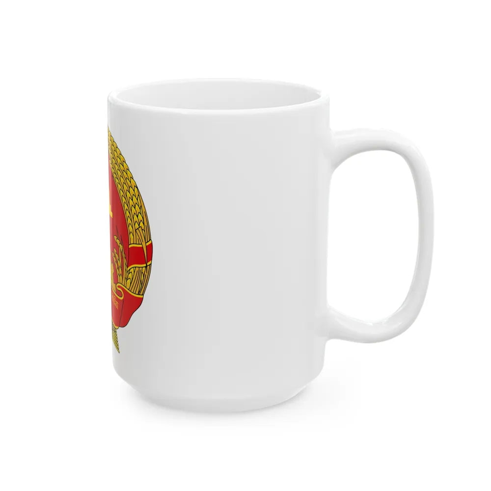 Emblem of the People's Republic of Kampuchea (1981-1989) - White Coffee Mug-Go Mug Yourself