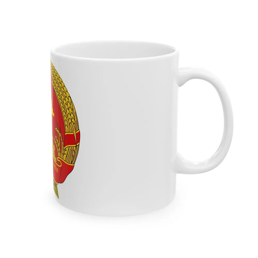 Emblem of the People's Republic of Kampuchea (1981-1989) - White Coffee Mug-Go Mug Yourself