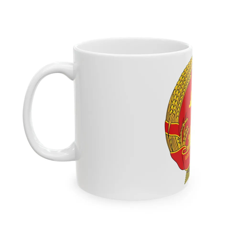 Emblem of the People's Republic of Kampuchea (1981-1989) - White Coffee Mug-Go Mug Yourself