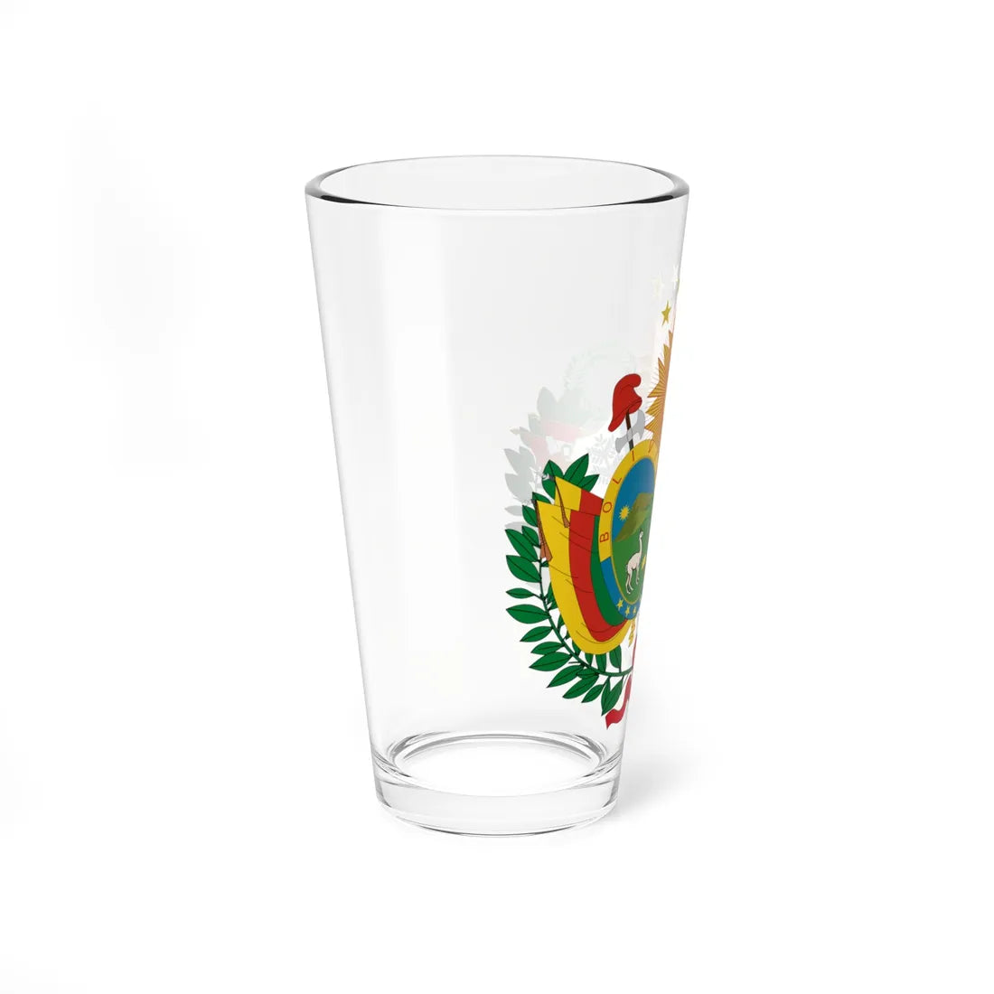 Emblem of the Peru-Bolivian Confederation (Bolivia) (Coat of Arms) Pint Glass 16oz - Go Mug Yourself