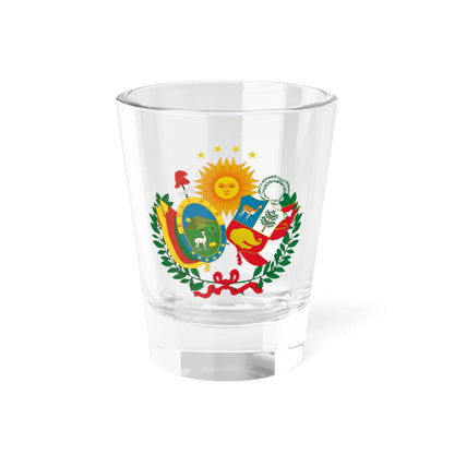 Emblem of the Peru-Bolivian Confederation (Bolivia) (Coat of Arms) Shot Glass 1.5oz 1.5oz - Go Mug Yourself