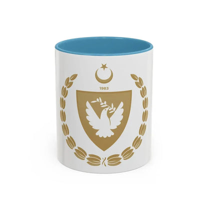 Emblem of the Presidency of the Turkish Republic of Northern Cyprus - Accent Coffee Mug 11oz Light Blue - Go Mug Yourself