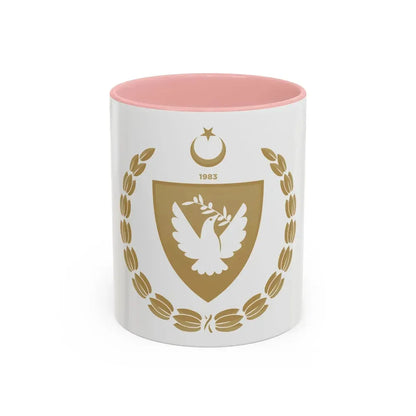 Emblem of the Presidency of the Turkish Republic of Northern Cyprus - Accent Coffee Mug 11oz Pink - Go Mug Yourself
