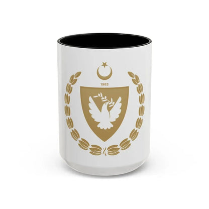 Emblem of the Presidency of the Turkish Republic of Northern Cyprus - Accent Coffee Mug 15oz Black - Go Mug Yourself