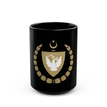 Emblem of the Presidency of the Turkish Republic of Northern Cyprus - Black Coffee Mug 15oz - Go Mug Yourself