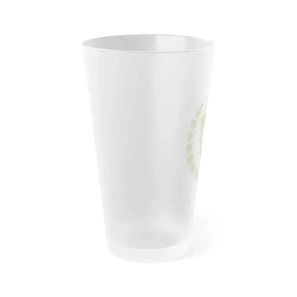 Emblem of the Presidency of the Turkish Republic of Northern Cyprus - Frosted Pint Glass 16oz - Go Mug Yourself