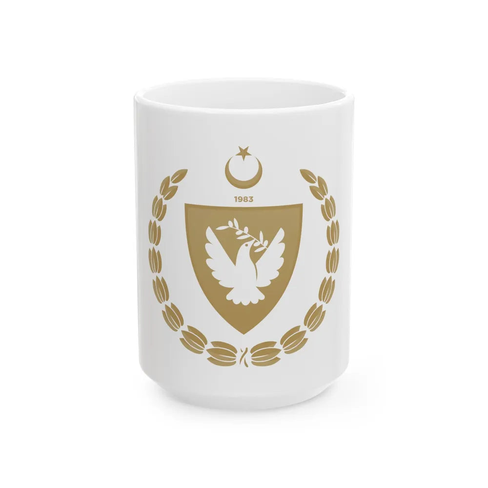 Emblem of the Presidency of the Turkish Republic of Northern Cyprus - White Coffee Mug-15oz-Go Mug Yourself