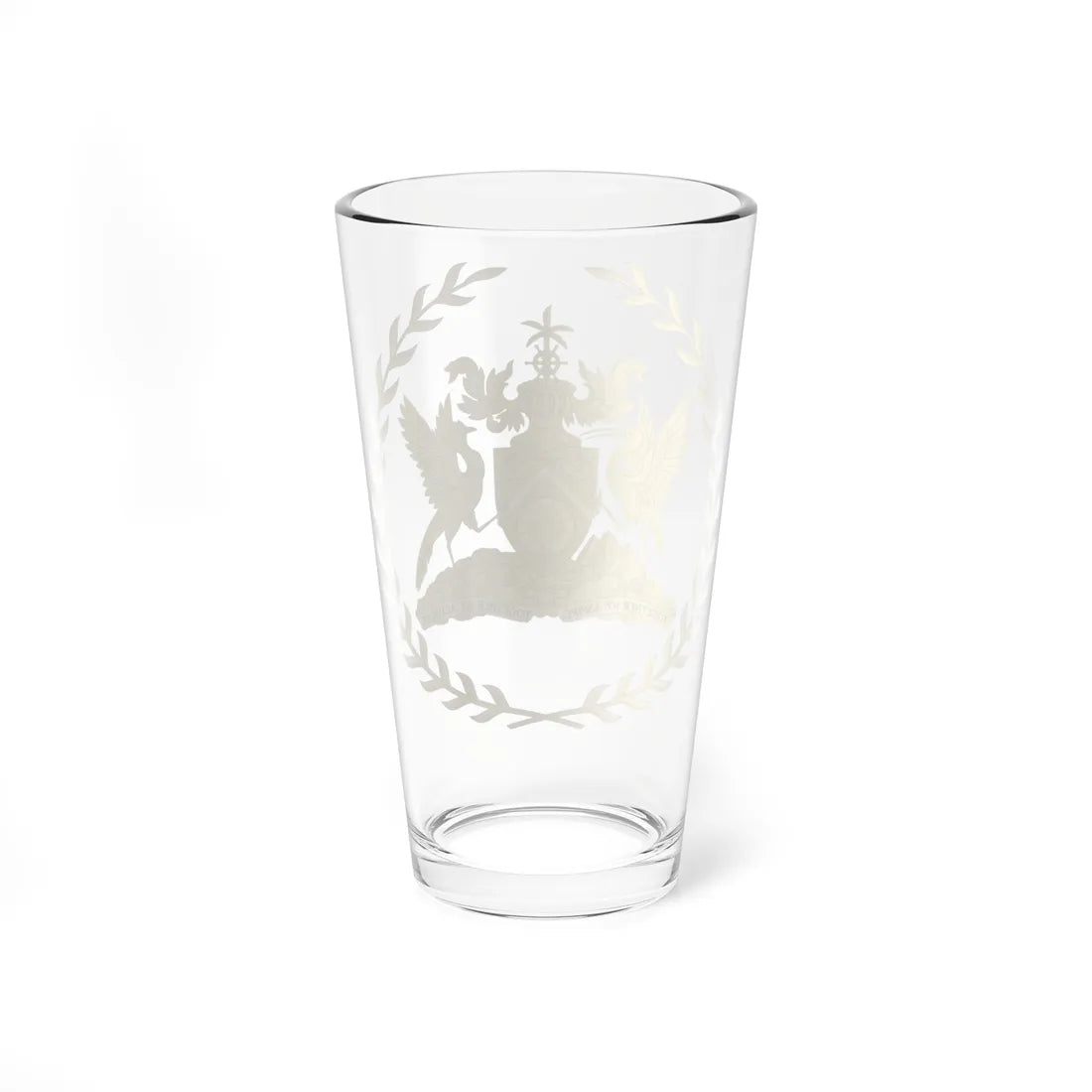 Emblem of the President of Trinidad and Tobago (Trinidad and Tobago) (Coat of Arms) Pint Glass 16oz - Go Mug Yourself