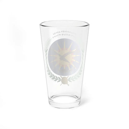 Emblem of the Provisional Military Government of Socialist Ethiopia (Ethiopia) (Coat of Arms) Pint Glass 16oz - Go Mug Yourself