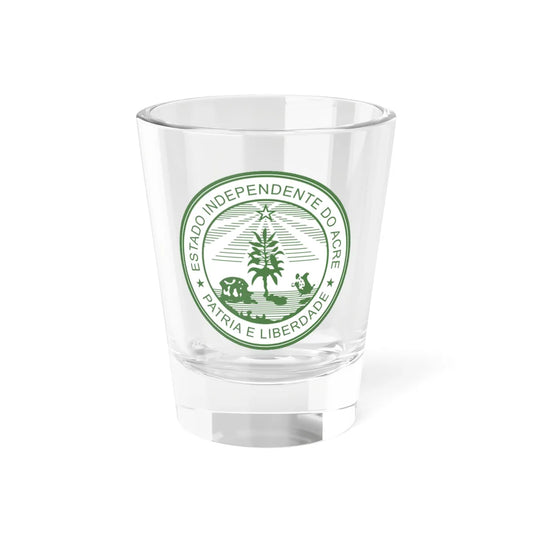 Emblem of the Republic of Acre (Bolivia) (Coat of Arms) Shot Glass 1.5oz 1.5oz - Go Mug Yourself