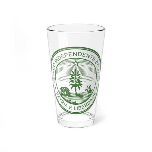Emblem of the Republic of Acre (Brazil) (Coat of Arms) Pint Glass 16oz 16oz - Go Mug Yourself
