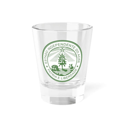 Emblem of the Republic of Acre (Brazil) (Coat of Arms) Shot Glass 1.5oz 1.5oz - Go Mug Yourself