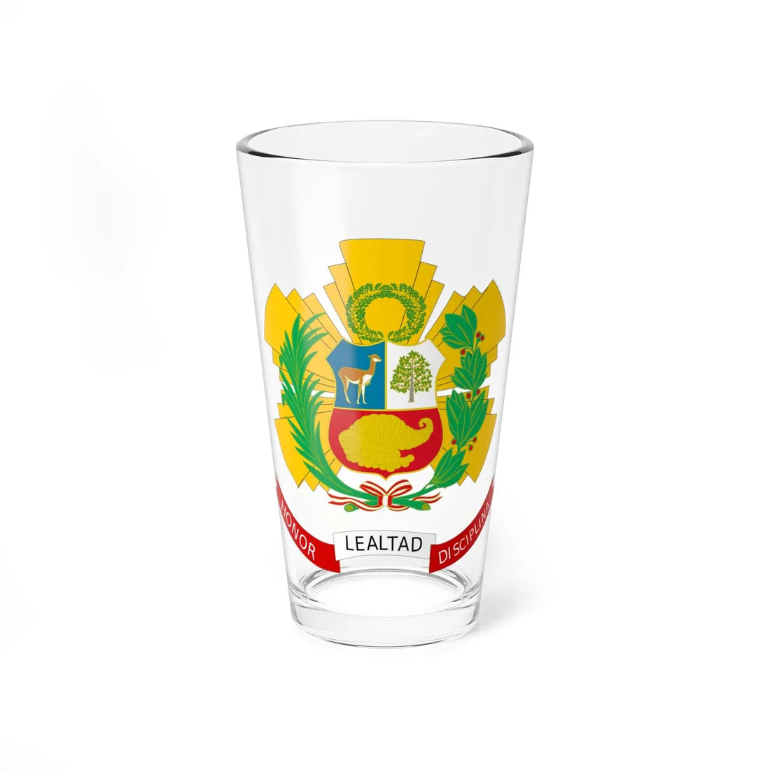 Emblem of the Republican Guard of Peru (Peru) (Coat of Arms) Pint Glass 16oz 16oz - Go Mug Yourself