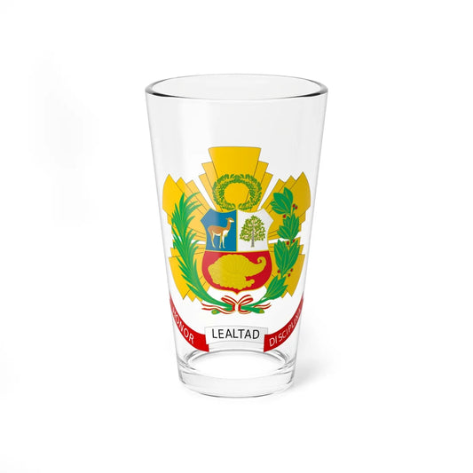 Emblem of the Republican Guard of Peru (Peru) (Coat of Arms) Pint Glass 16oz 16oz - Go Mug Yourself