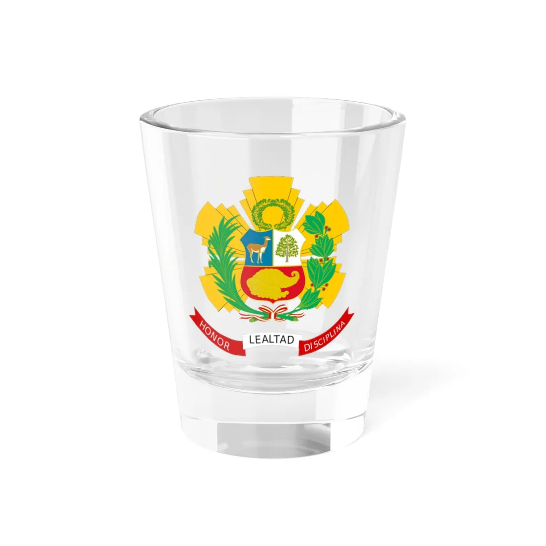Emblem of the Republican Guard of Peru (Peru) (Coat of Arms) Shot Glass 1.5oz 1.5oz - Go Mug Yourself