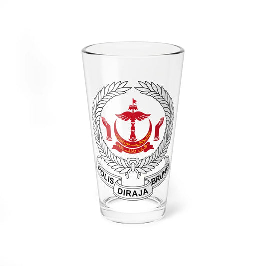Emblem of the Royal Brunei Police Force (Brunei) (Coat of Arms) Pint Glass 16oz 16oz - Go Mug Yourself