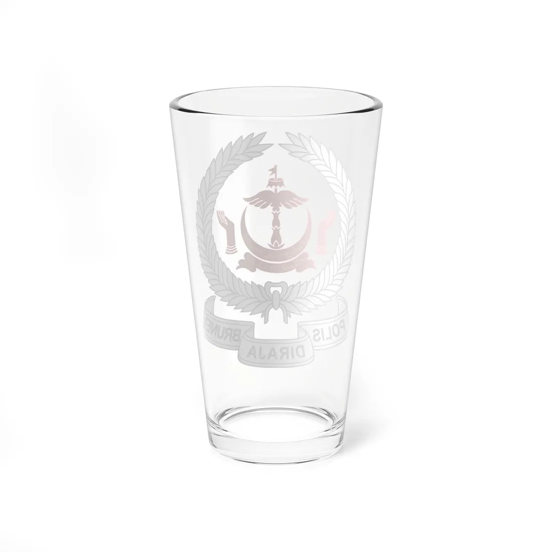 Emblem of the Royal Brunei Police Force (Brunei) (Coat of Arms) Pint Glass 16oz - Go Mug Yourself