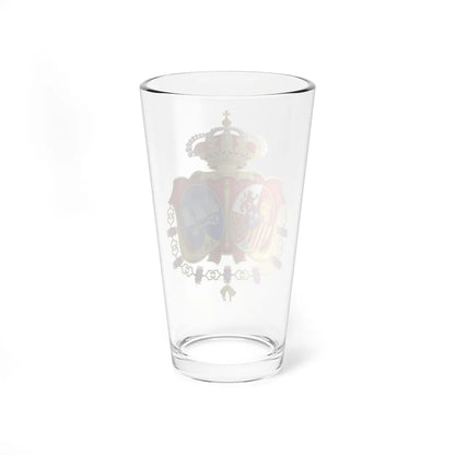 Emblem of the Royal Cavalry Armory of Havana (Costa Rica) (Coat of Arms) Pint Glass 16oz - Go Mug Yourself