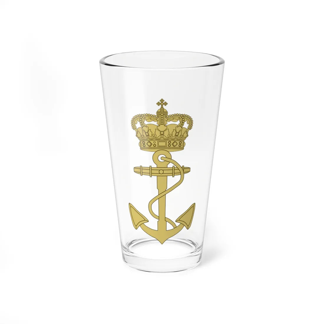 Emblem of the Royal Danish Navy (Denmark) (Coat of Arms) Pint Glass 16oz 16oz - Go Mug Yourself