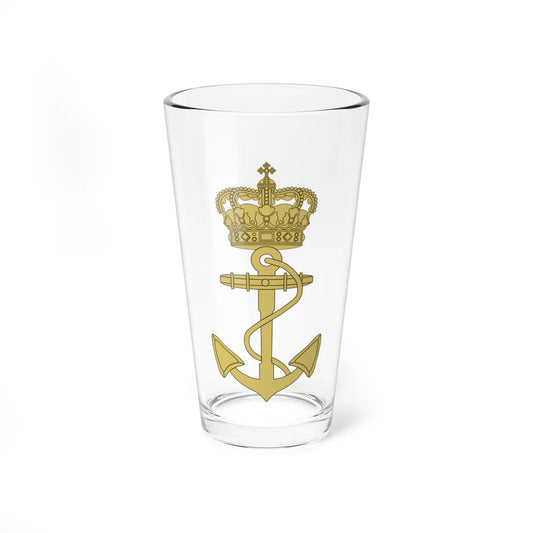 Emblem of the Royal Danish Navy (Denmark) (Coat of Arms) Pint Glass 16oz 16oz - Go Mug Yourself