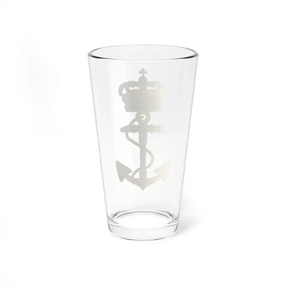 Emblem of the Royal Danish Navy (Denmark) (Coat of Arms) Pint Glass 16oz - Go Mug Yourself