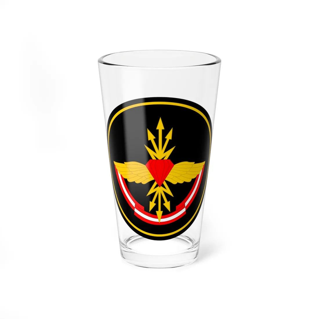Emblem of the Russian military communications troop 2 (Russia) (Coat of Arms) Pint Glass 16oz 16oz - Go Mug Yourself