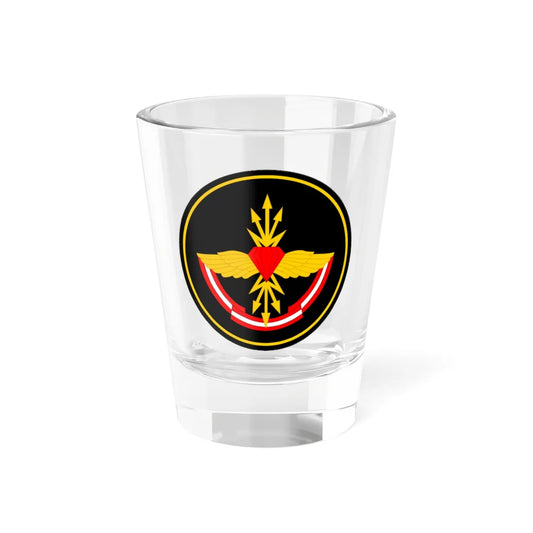 Emblem of the Russian military communications troop 2 (Russia) (Coat of Arms) Shot Glass 1.5oz 1.5oz - Go Mug Yourself
