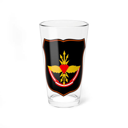 Emblem of the Russian military communications troop (Russia) (Coat of Arms) Pint Glass 16oz 16oz - Go Mug Yourself
