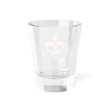 Emblem of the Russian military communications troop (Russia) (Coat of Arms) Shot Glass 1.5oz - Go Mug Yourself