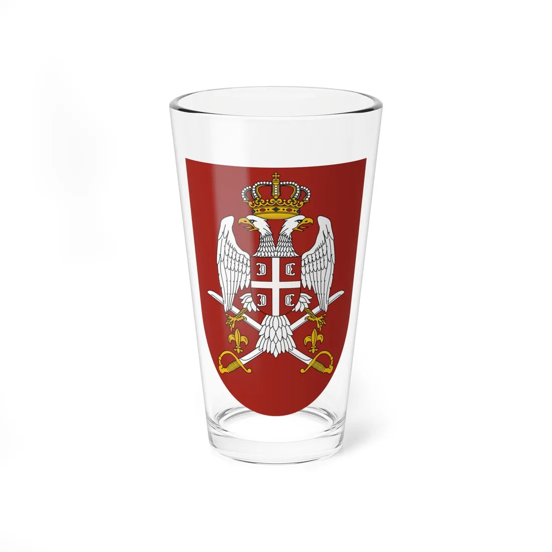 Emblem of the Serbian Armed Forces (Serbia) (Coat of Arms) Pint Glass 16oz 16oz - Go Mug Yourself