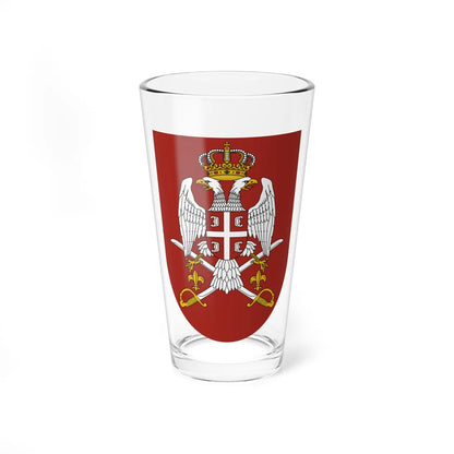Emblem of the Serbian Armed Forces (Serbia) (Coat of Arms) Pint Glass 16oz 16oz - Go Mug Yourself