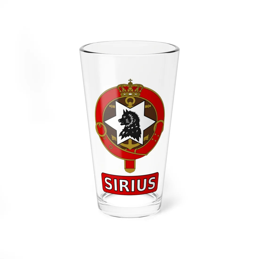 Emblem of the Sirius Dog Sled Patrol (Denmark) (Coat of Arms) Pint Glass 16oz 16oz - Go Mug Yourself