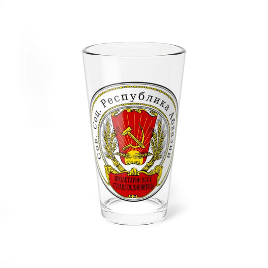 Emblem of the Socialist Soviet Republic of Abkhazia 1921-1925 (Georgia) (Coat of Arms) Pint Glass 16oz 16oz - Go Mug Yourself