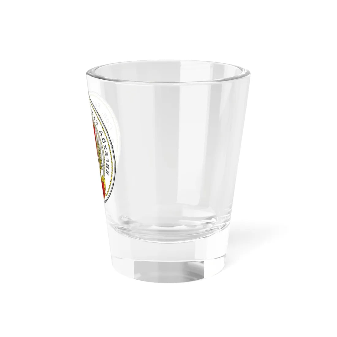 Emblem of the Socialist Soviet Republic of Abkhazia 1921-1925 (Georgia) (Coat of Arms) Shot Glass 1.5oz - Go Mug Yourself
