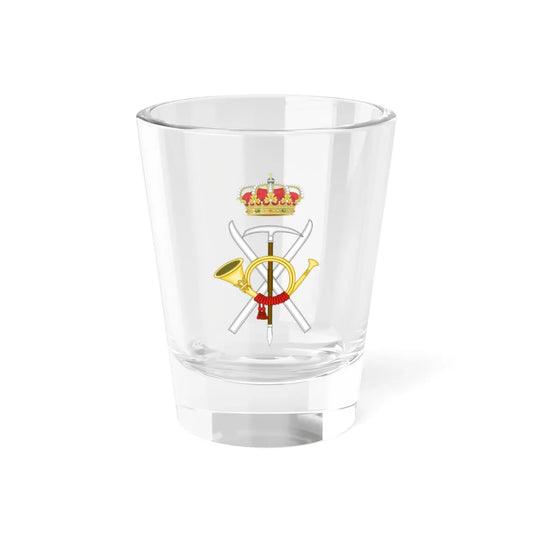 Emblem of the Spanish Army Mountain Forces (Spain) (Coat of Arms) Shot Glass 1.5oz 1.5oz - Go Mug Yourself