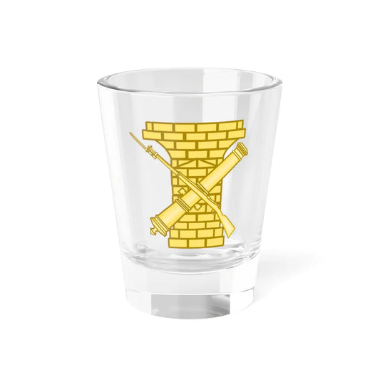 Emblem of the Spanish Army Polytechnic Engineers (Spain) (Coat of Arms) Shot Glass 1.5oz 1.5oz - Go Mug Yourself