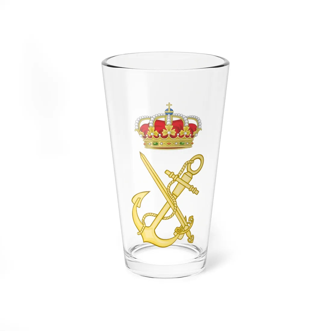 Emblem of the Spanish Army Sea Companies (Spain) (Coat of Arms) Pint Glass 16oz 16oz - Go Mug Yourself
