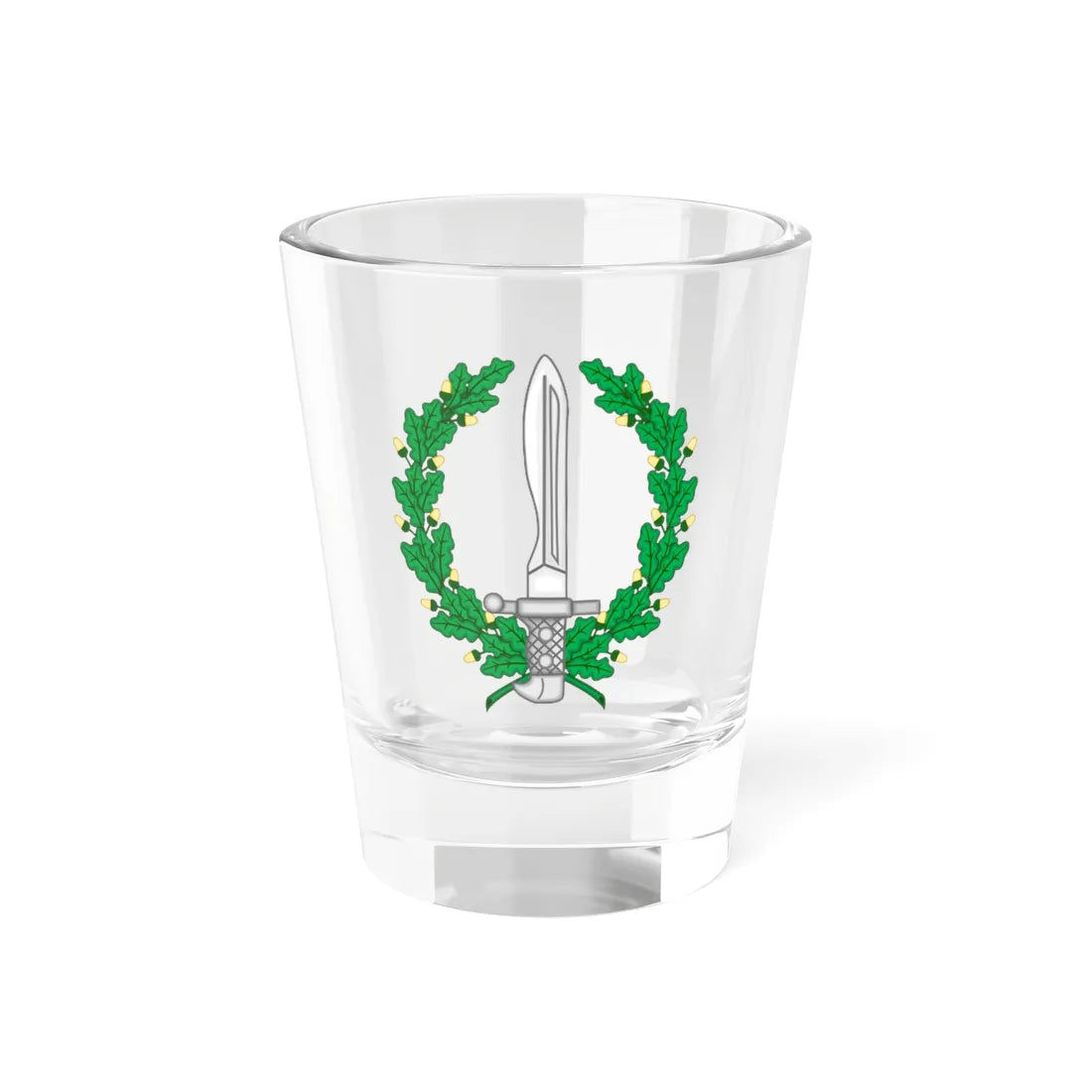 Emblem of the Spanish Army Special Operations Forces (Spain) (Coat of Arms) Shot Glass 1.5oz 1.5oz - Go Mug Yourself