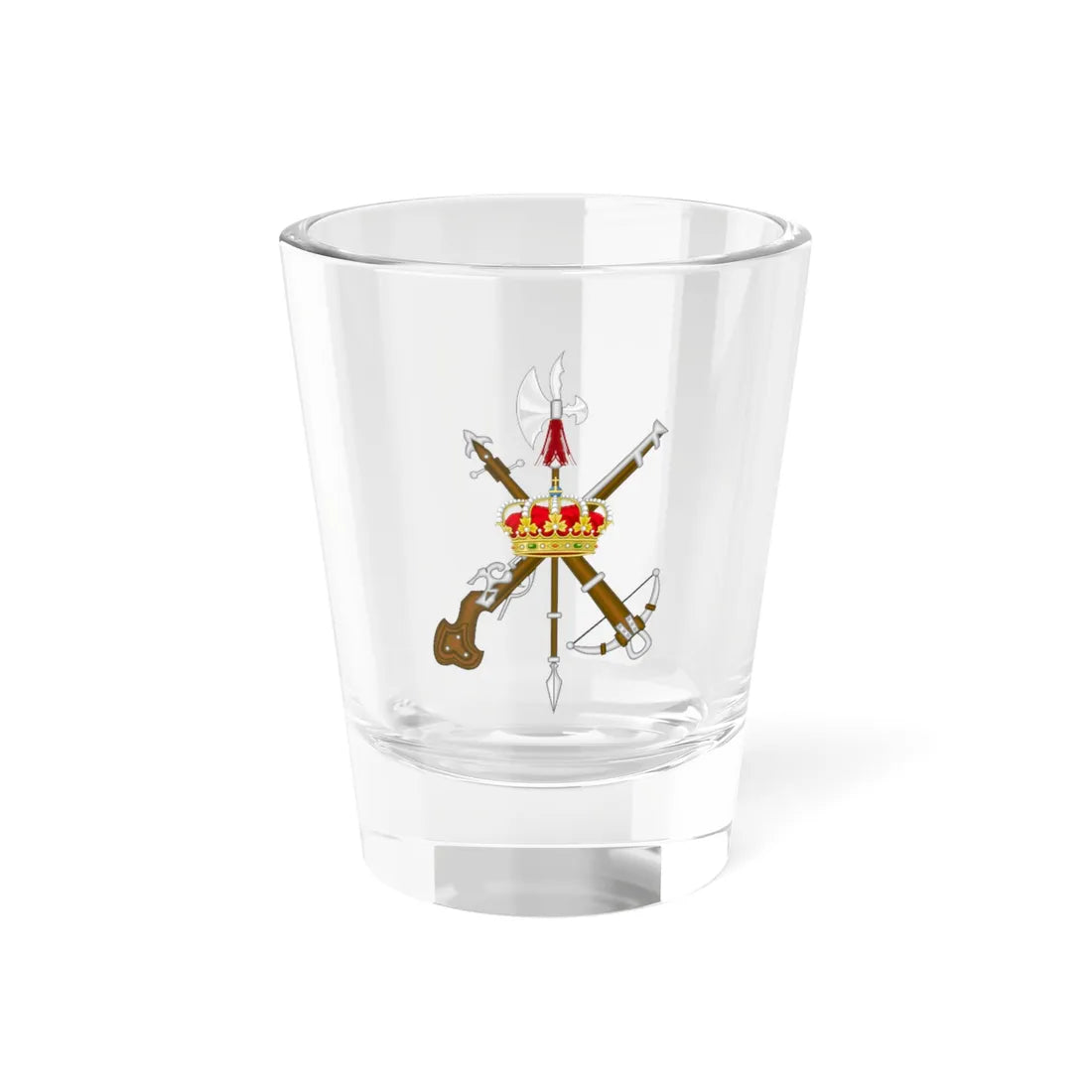 Emblem of the Spanish Legion (Spain) (Coat of Arms) Shot Glass 1.5oz 1.5oz - Go Mug Yourself